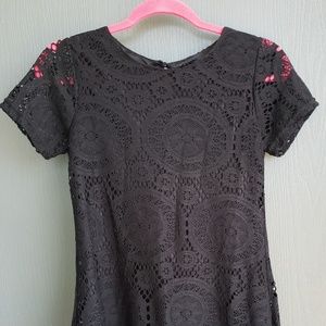 Black vintage crocheted top